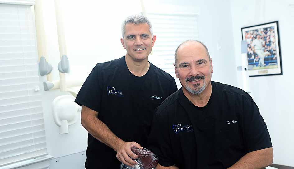 Doctors ANTHONY G. DEVINCENTIS and VINCENT P. DEVINCENTIS of Brookdale Dental Group in Bloomfeild, NJ.